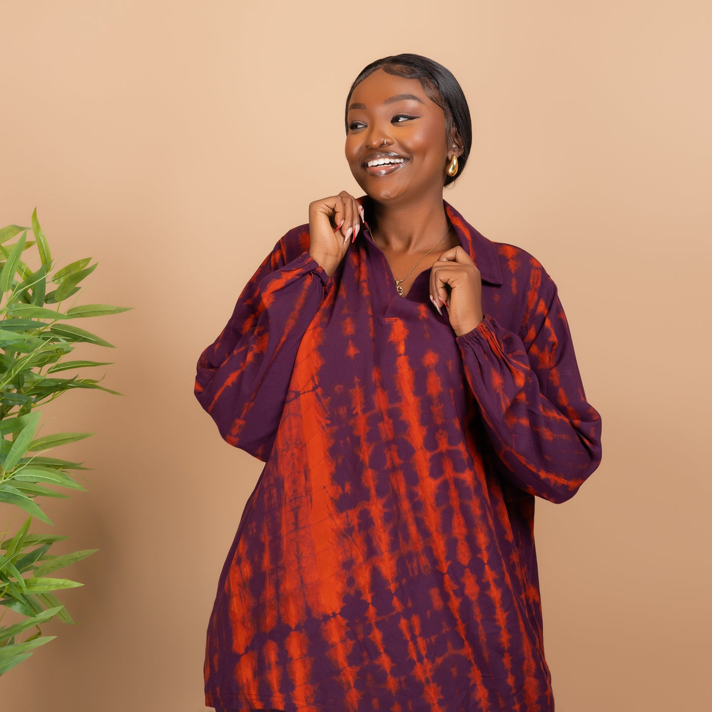 Purple Tie-Dye Two-Piece Set