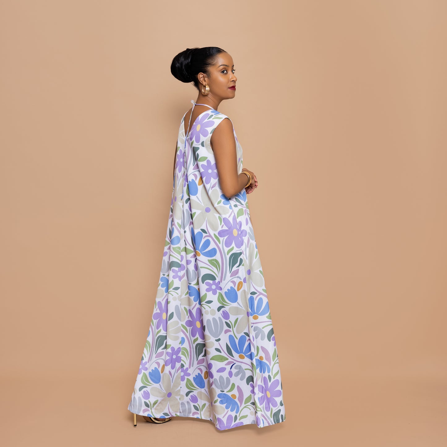 Nia Sleeveless Maxi - Lavender Garden