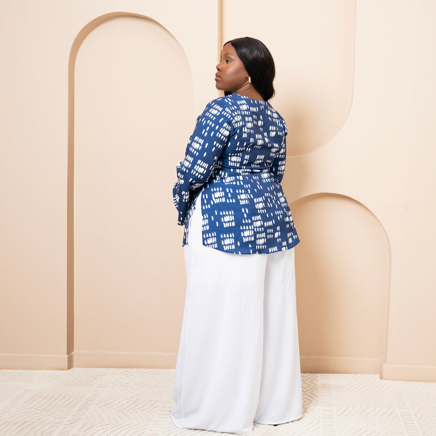 Nia Tunic Top with Flared Sleeves + Ultra Flowy Wide Leg Pants