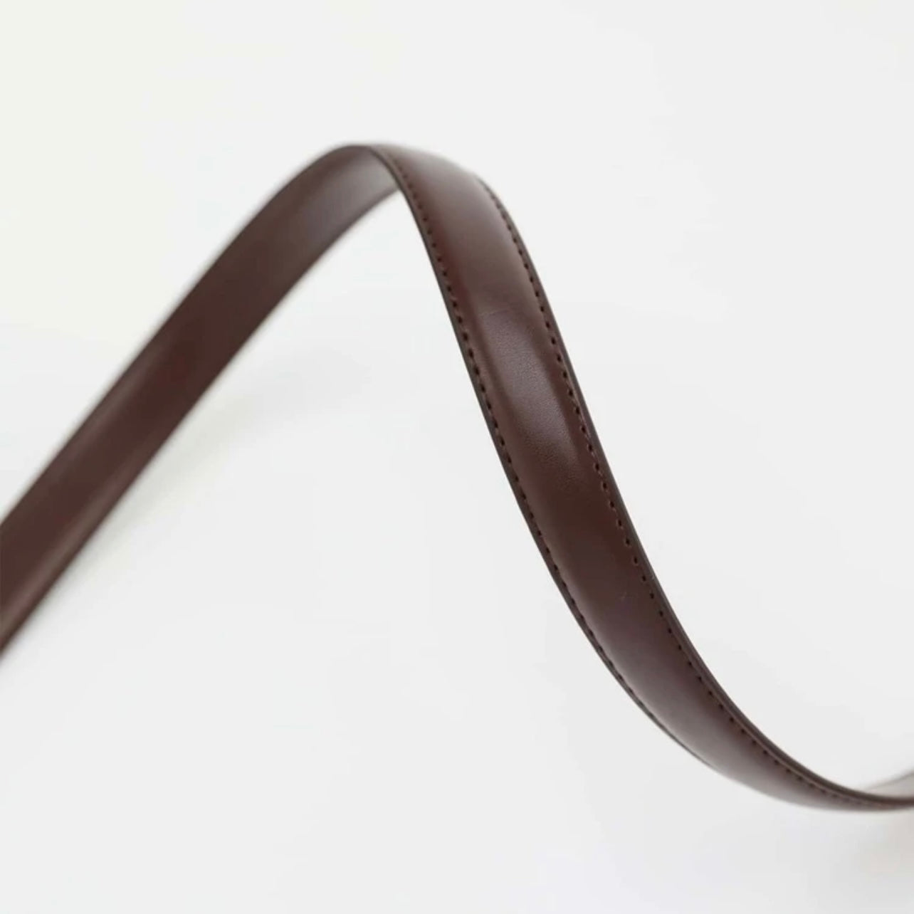 Minimalist Buckle Belt - Coffee Brown