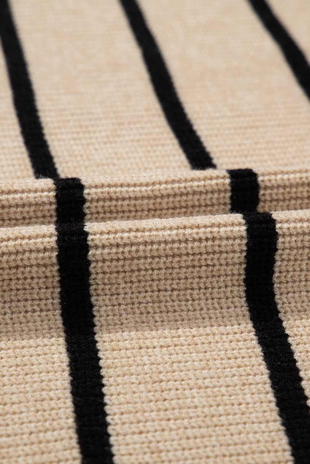 Black Stripe Shawl Neckline Cardigan