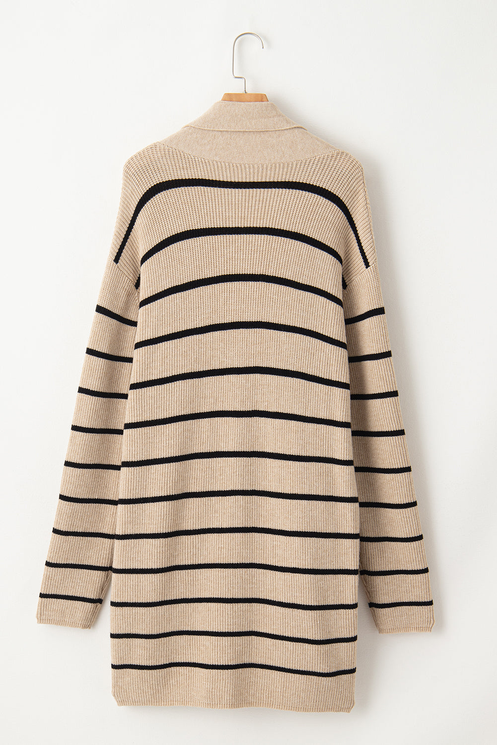 Black Stripe Shawl Neckline Cardigan