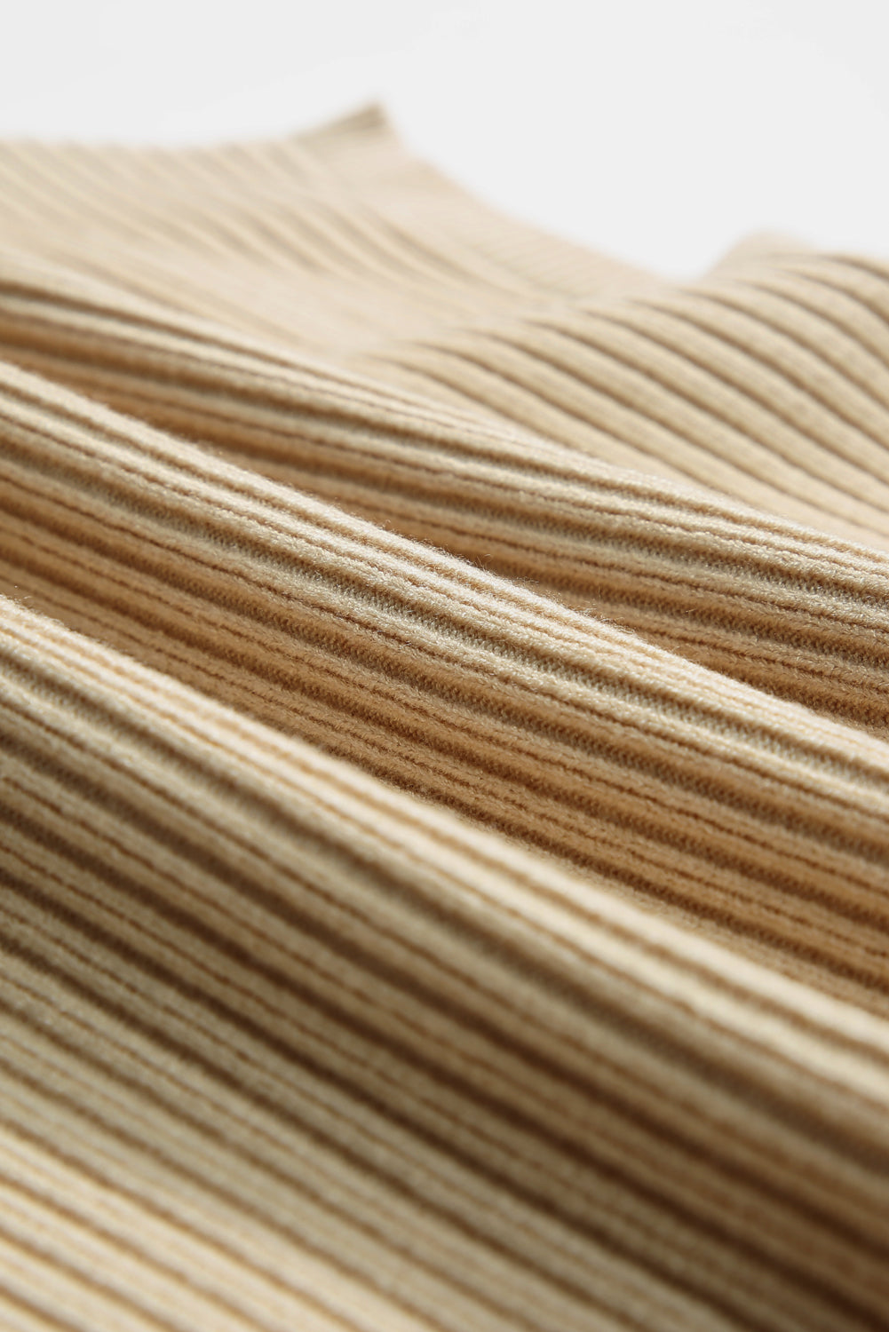 Ribbed Mock Neck Knit Top - Oatmeal