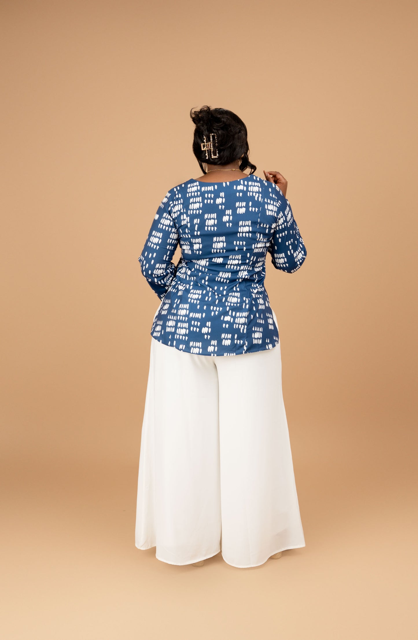Nia Tunic Top with Flared Sleeves + Ultra Flowy Wide Leg Pants