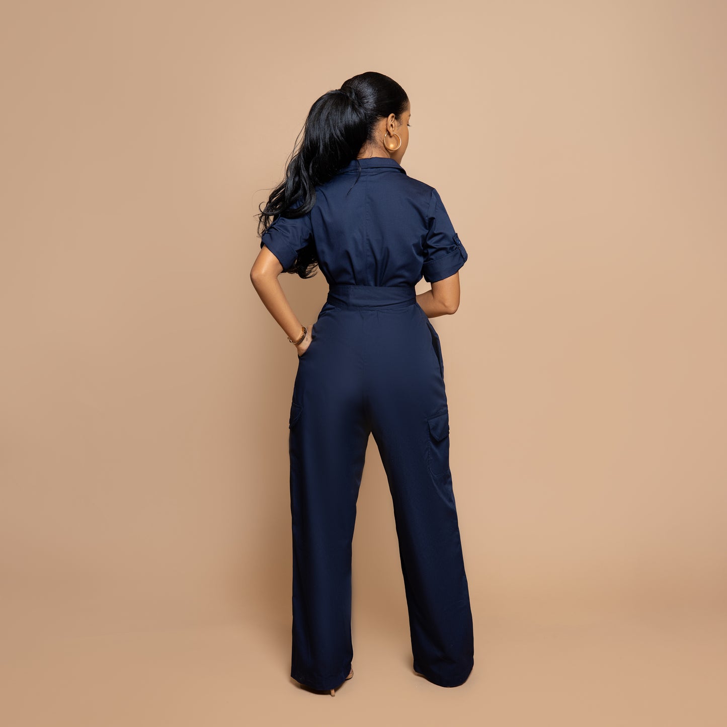 Safari Utility Jumpsuit - Midnight Navy