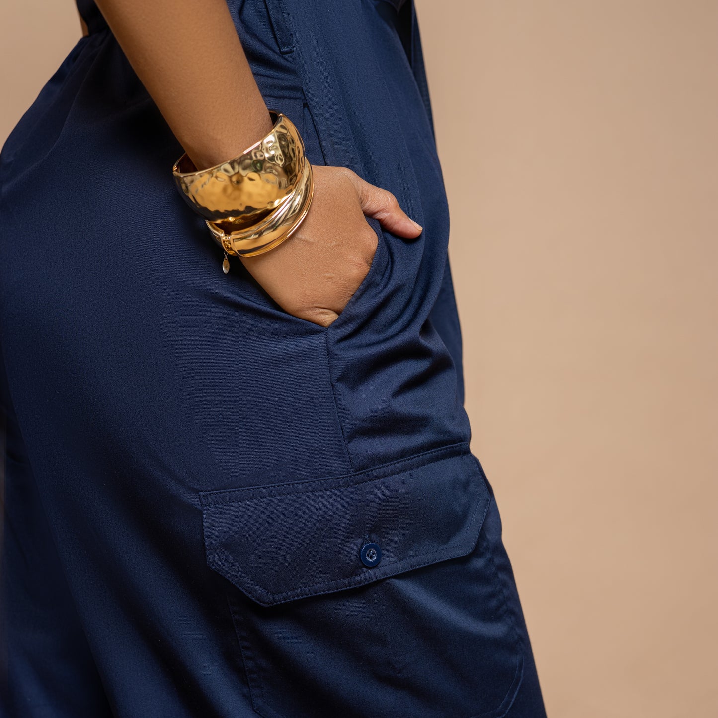 Safari Utility Jumpsuit - Midnight Navy