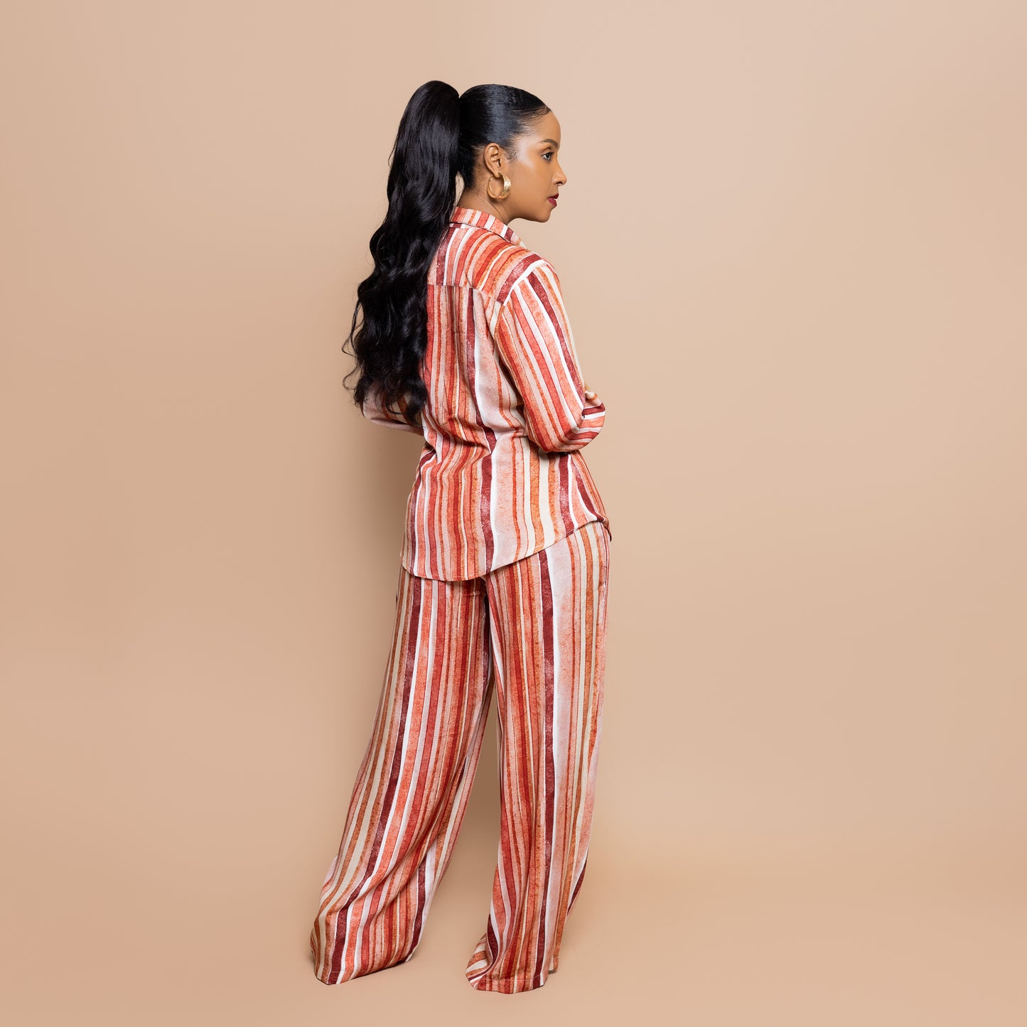 Nia Sunset Wrap Set - Watercolor Stripe