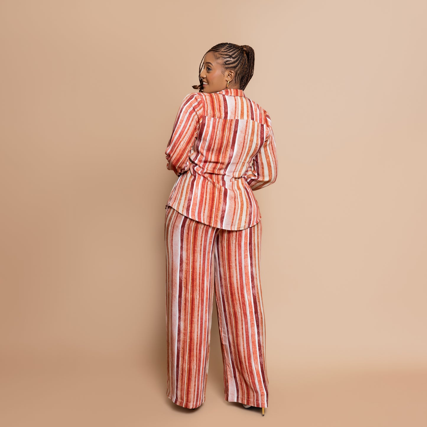 Nia Sunset Wrap Set - Watercolor Stripe