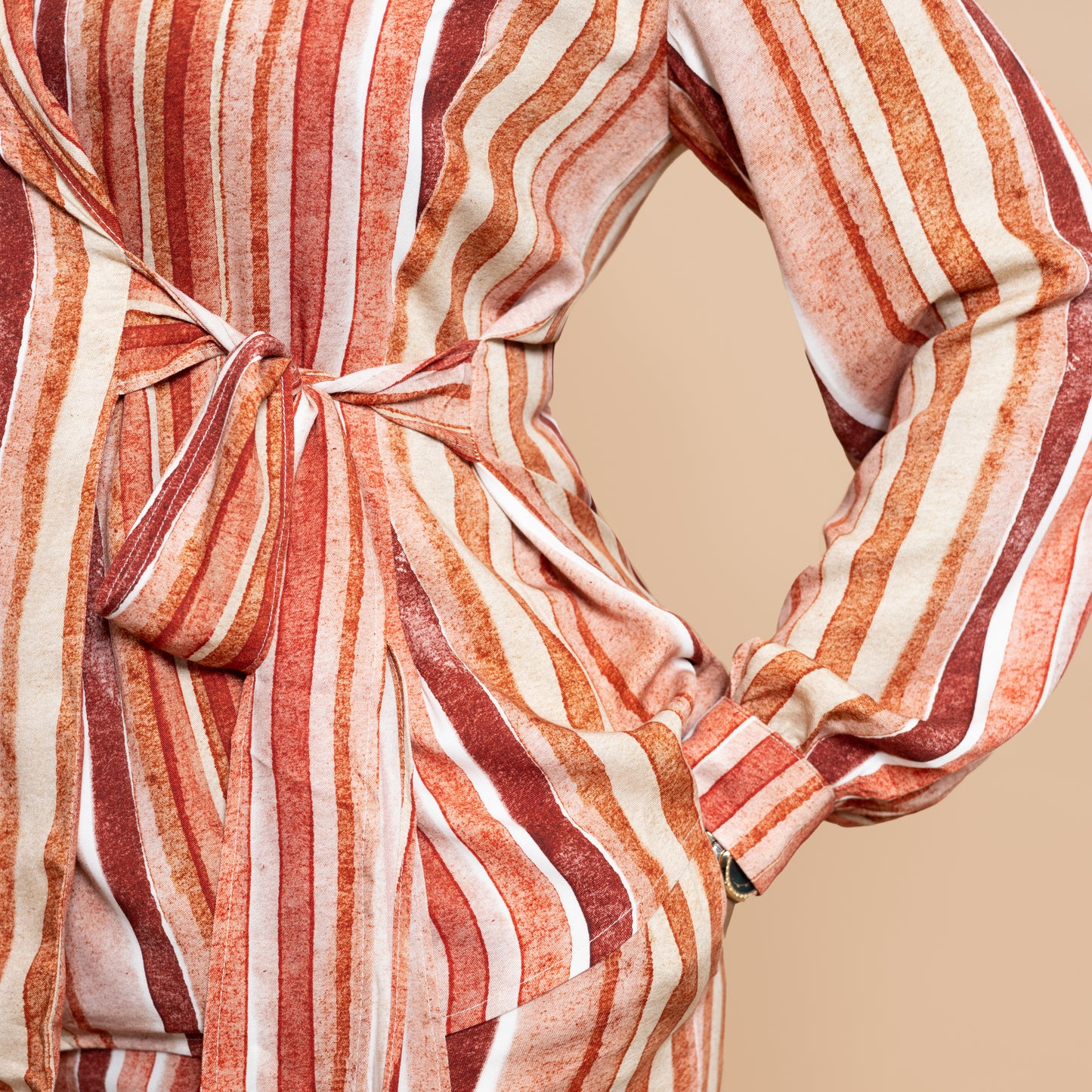Nia Sunset Wrap Set - Watercolor Stripe