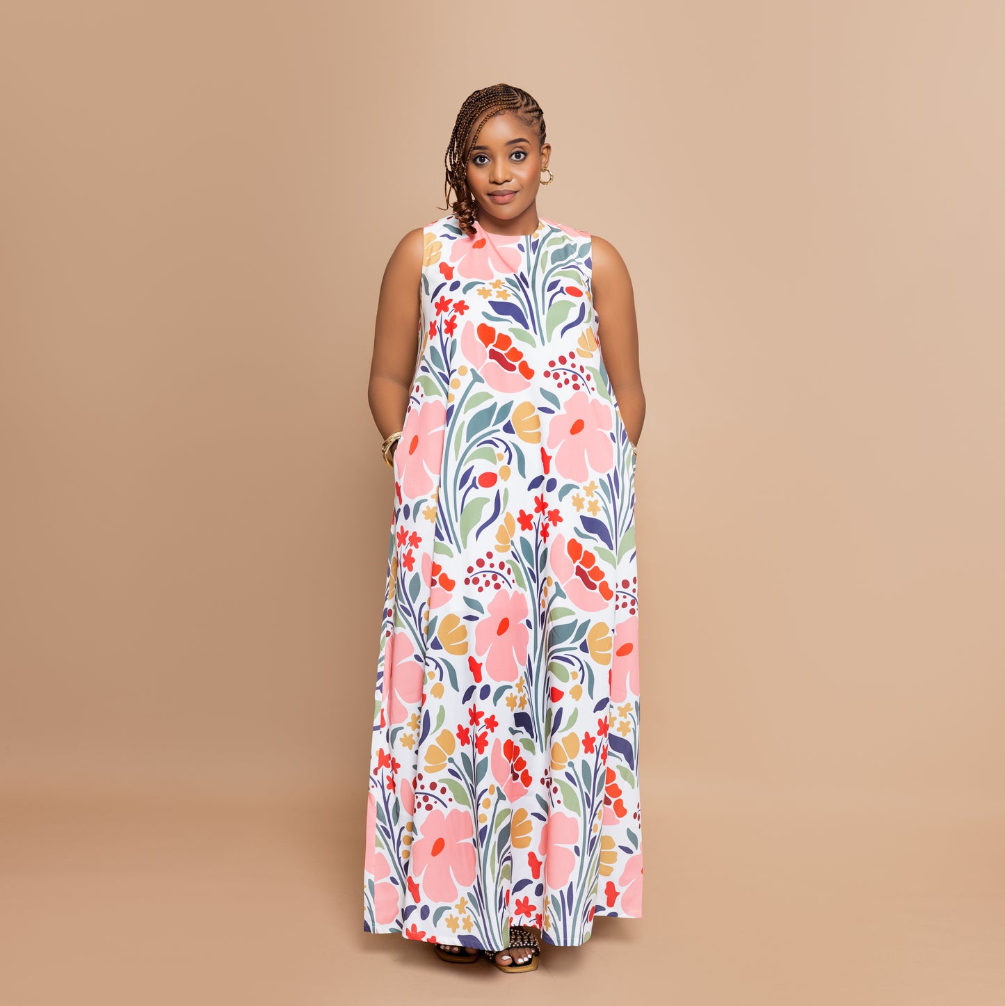 Nia Sleeveless Maxi - Petal Bloom
