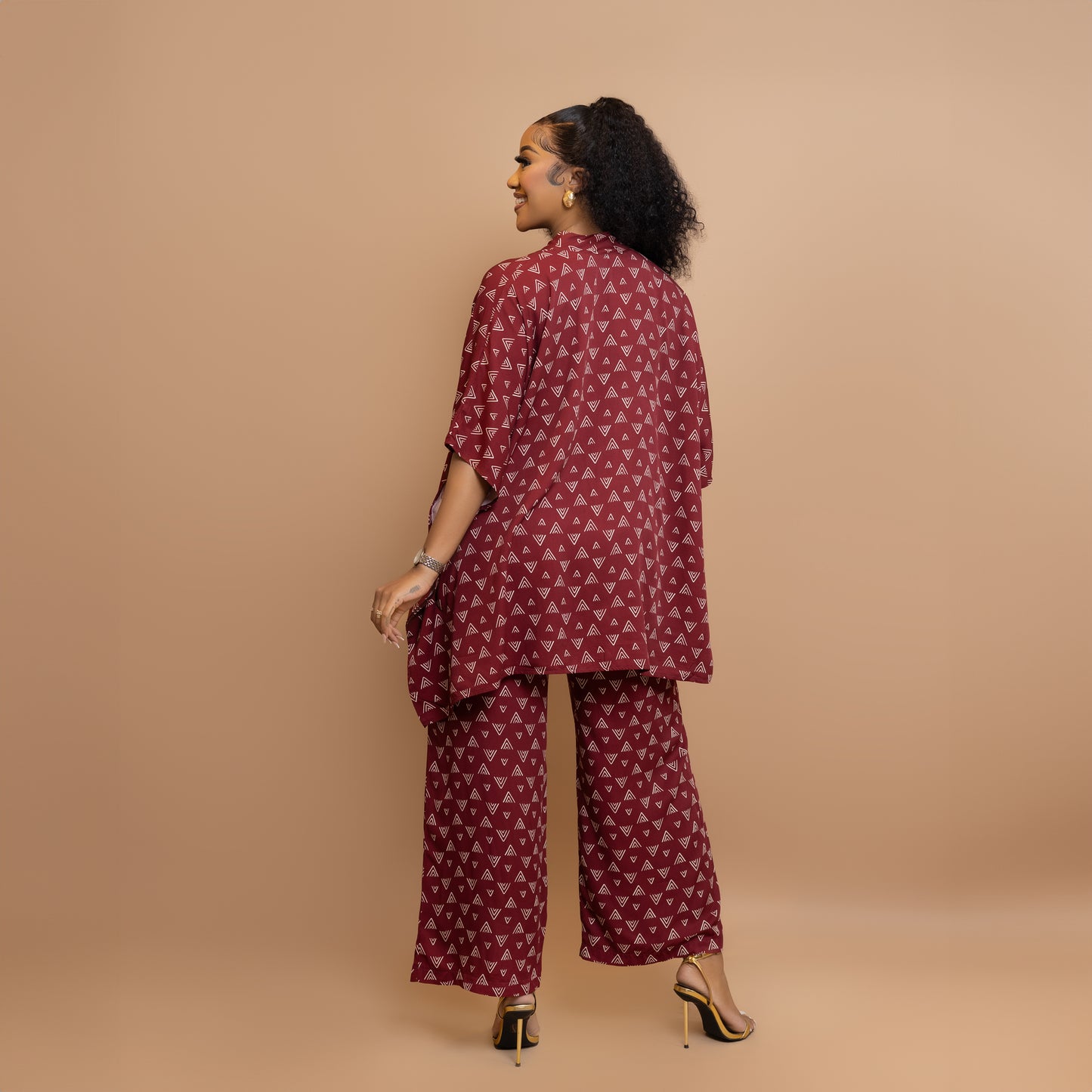 Nia Two Piece Set - Maroon