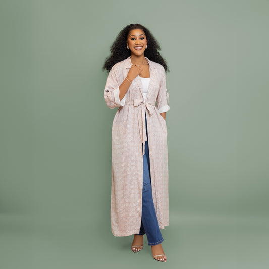 Nia Belted Kimono – Blush