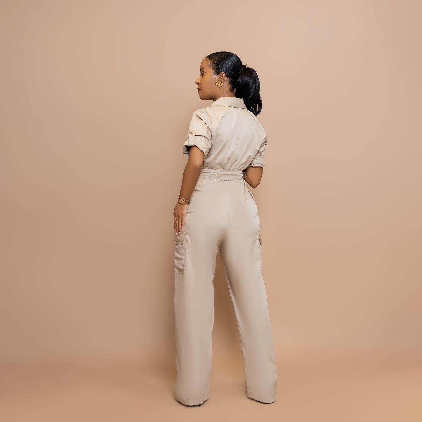Safari Utility Jumpsuit - Sandstone