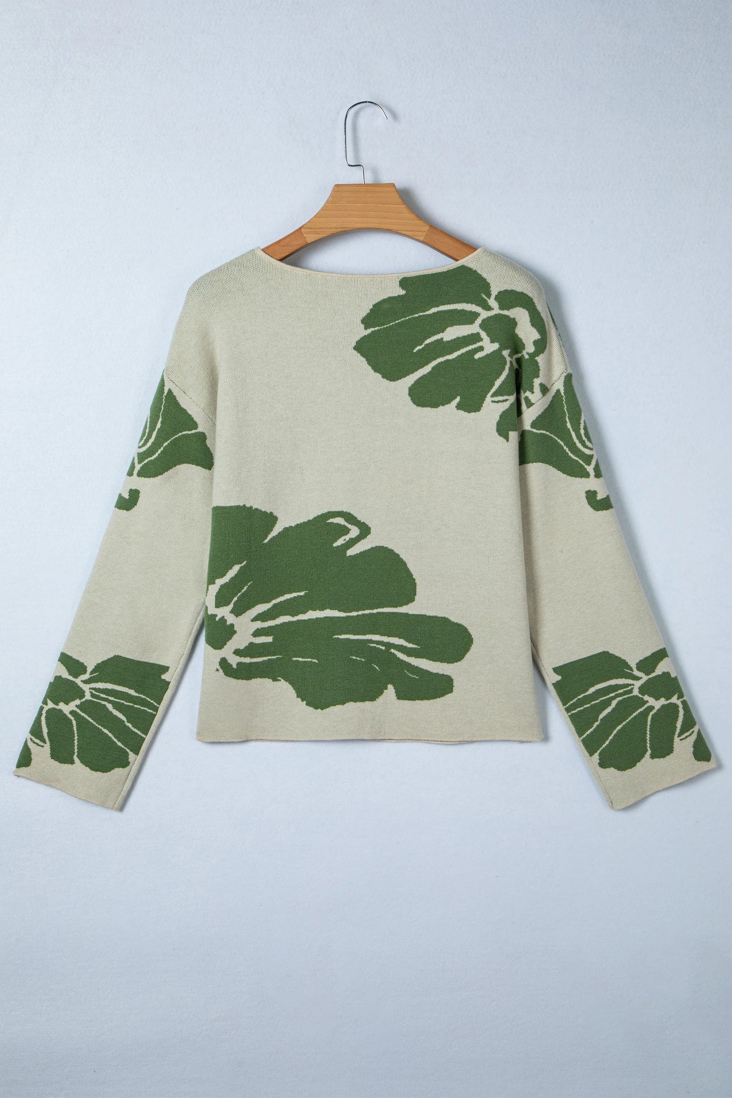 Bloom Knit Sweater - Olive Green Floral