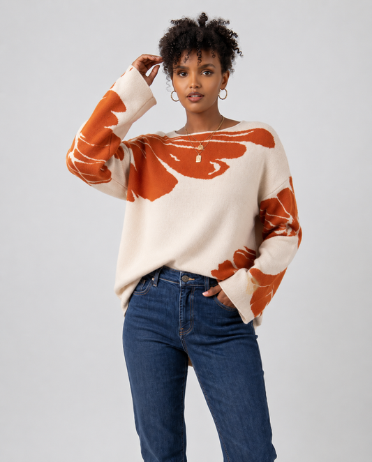 Bloom Knit Sweater - Rust