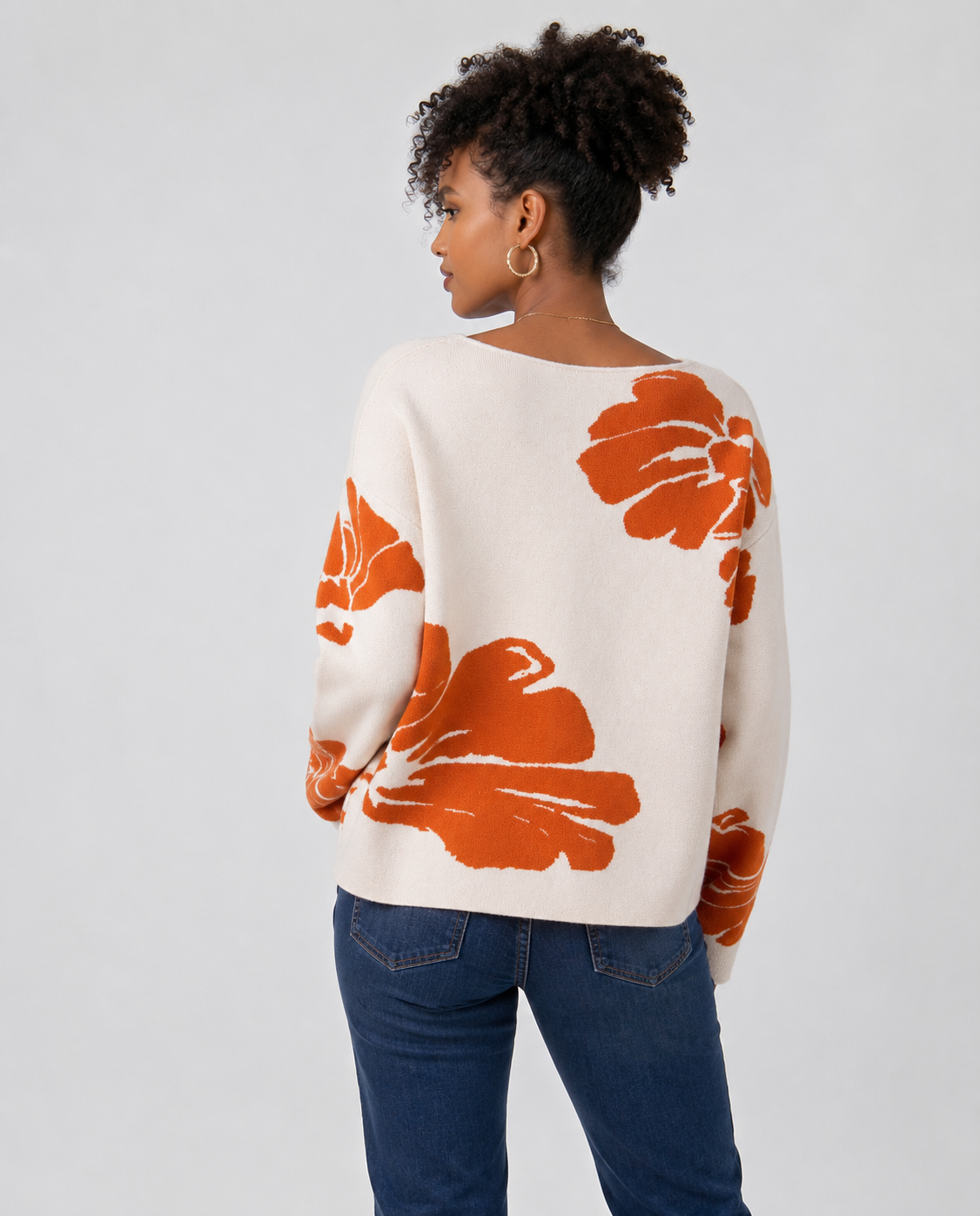 Bloom Knit Sweater - Rust