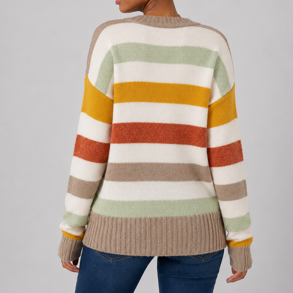 Pastel Stripe Knit Sweater