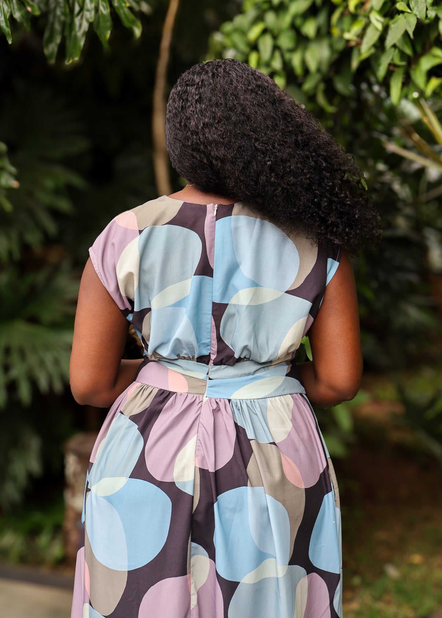 Cinched-Waist Maxi Dress - Twilight Bloom