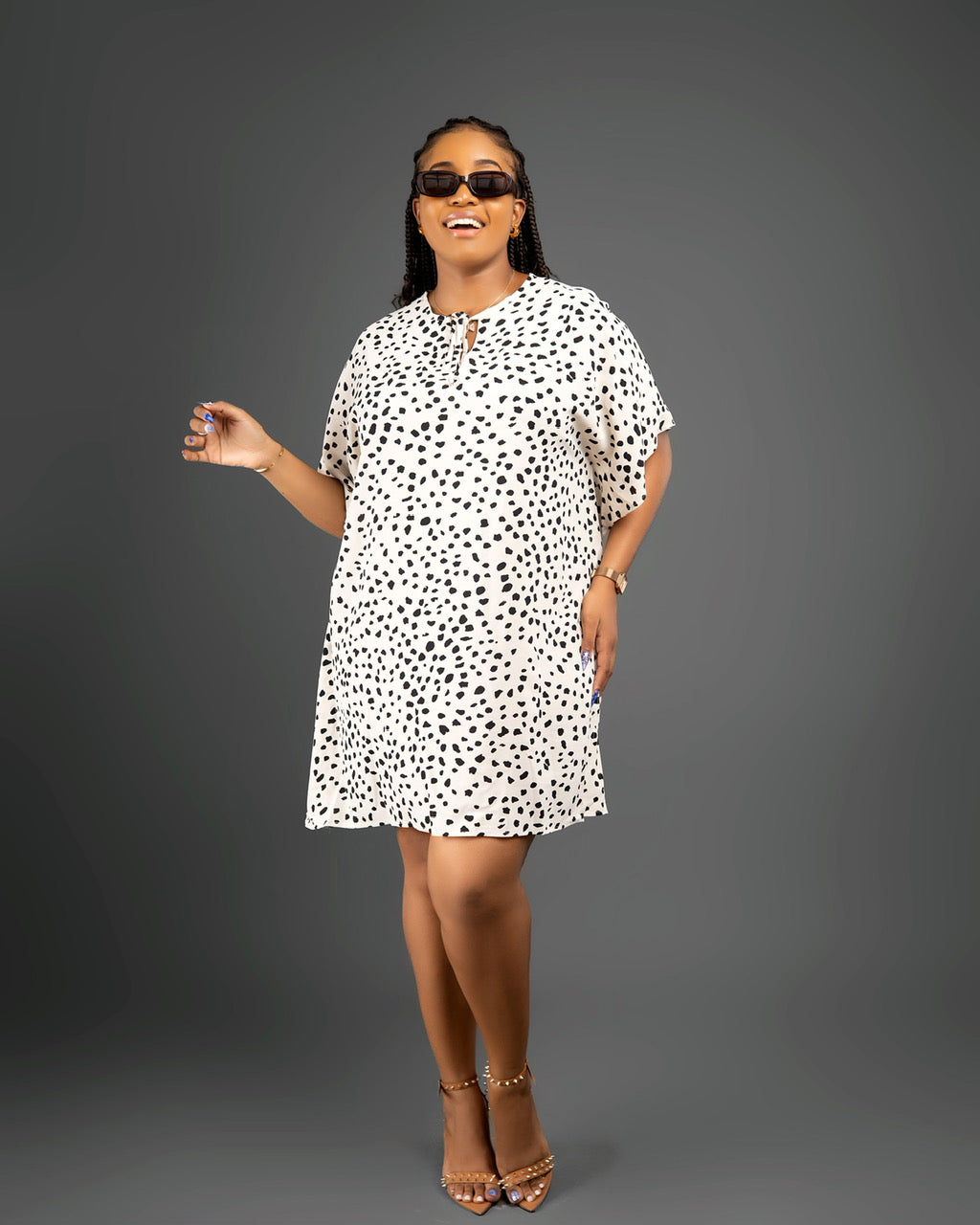 Animal Print Plus Size Shift Dress