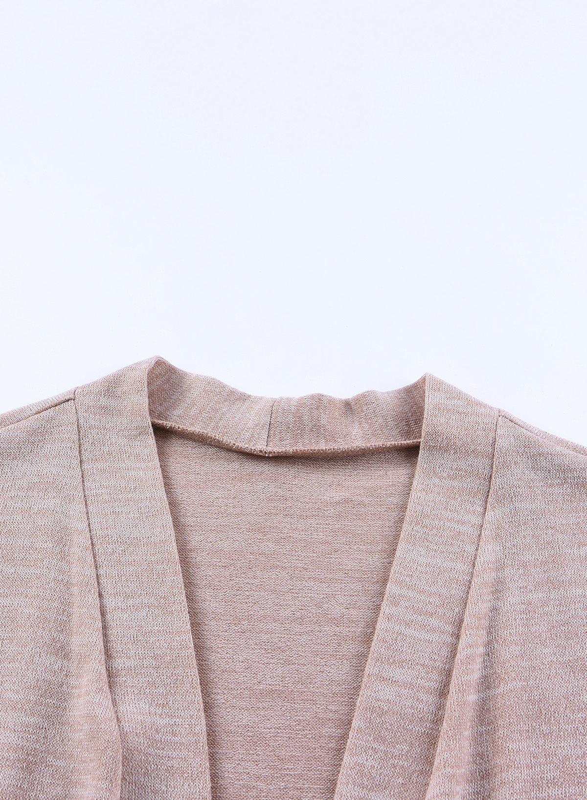 Open Front Tunic Back Cardigan with Pockets - Dusty Rose