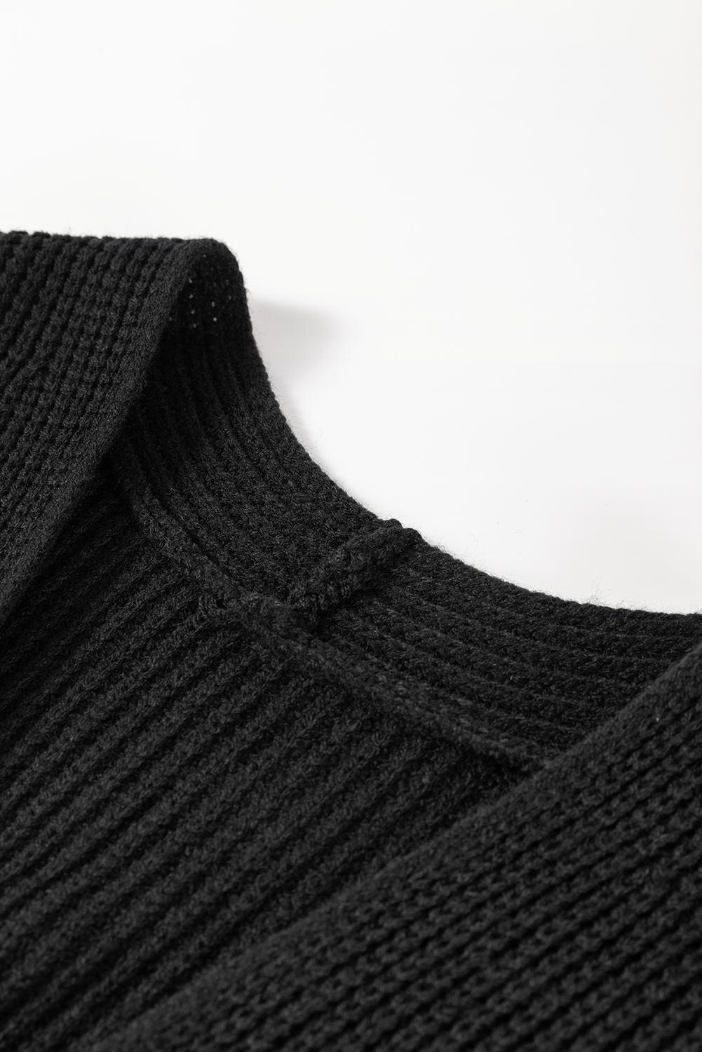 Black Flower Embroidered Open Front Cardigan