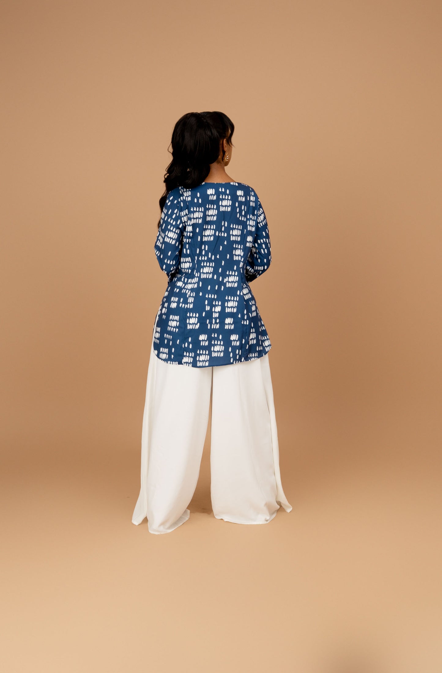 Nia Tunic Top with Flared Sleeves + Ultra Flowy Wide Leg Pants
