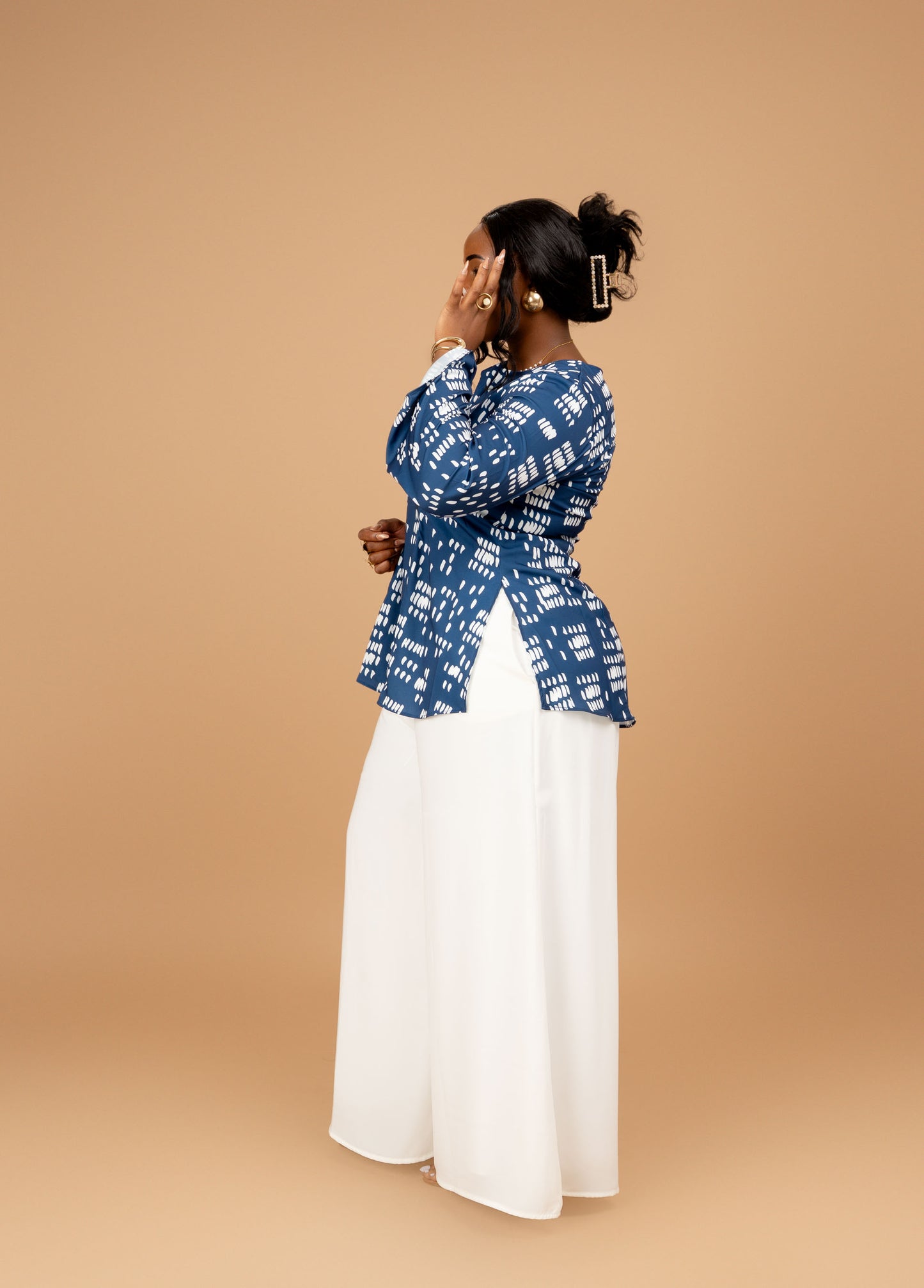 Nia Long Sleeve Top - Blue