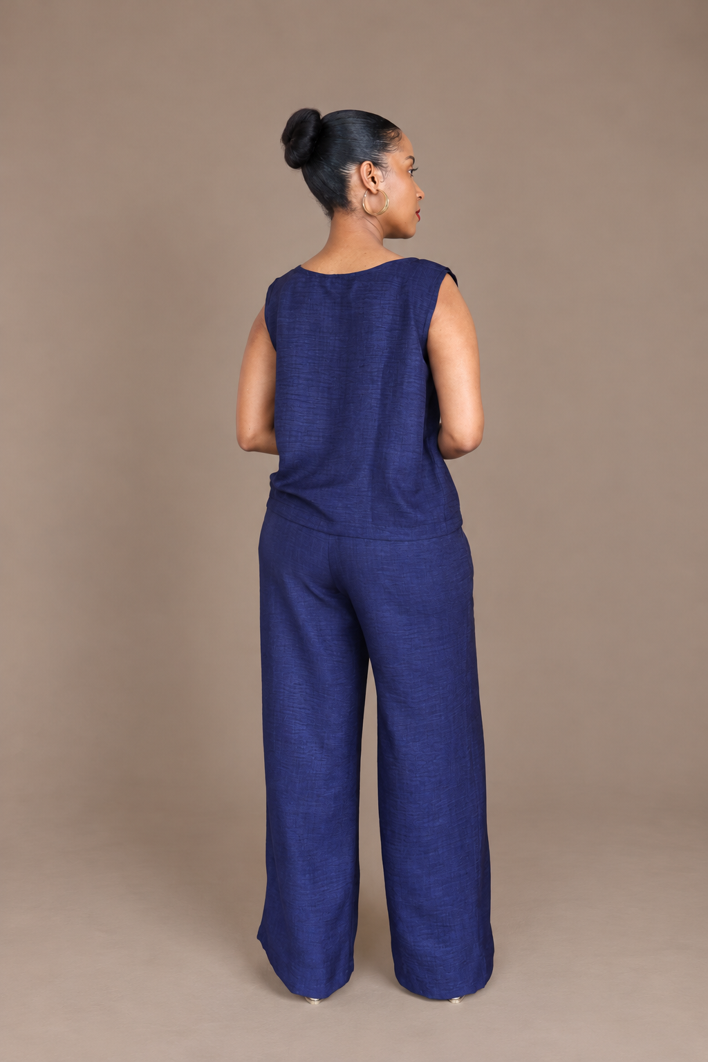 Asymmetric Co-ord Set - Navy Blue