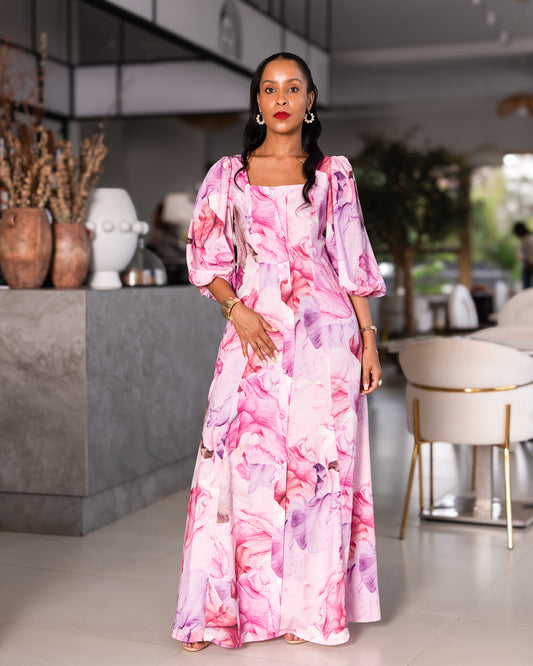 Classic Princess Seam Maxi Dress - Lilac Orchid