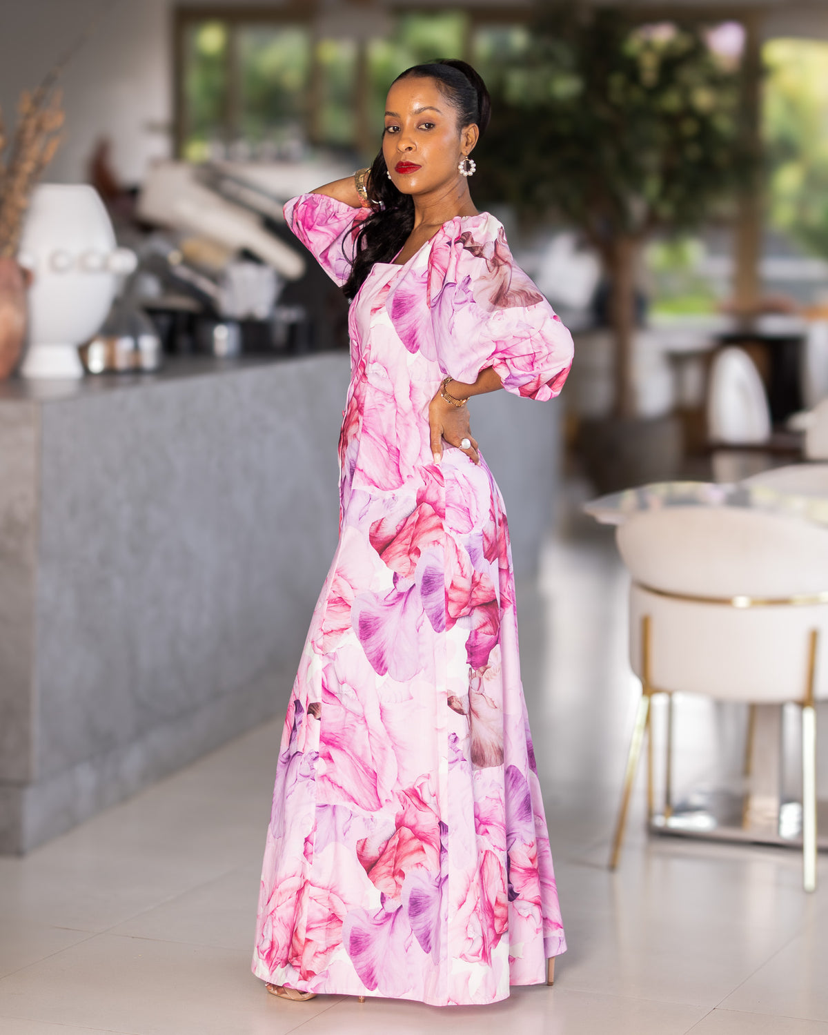 Classic Princess Seam Maxi Dress - Lilac Orchid
