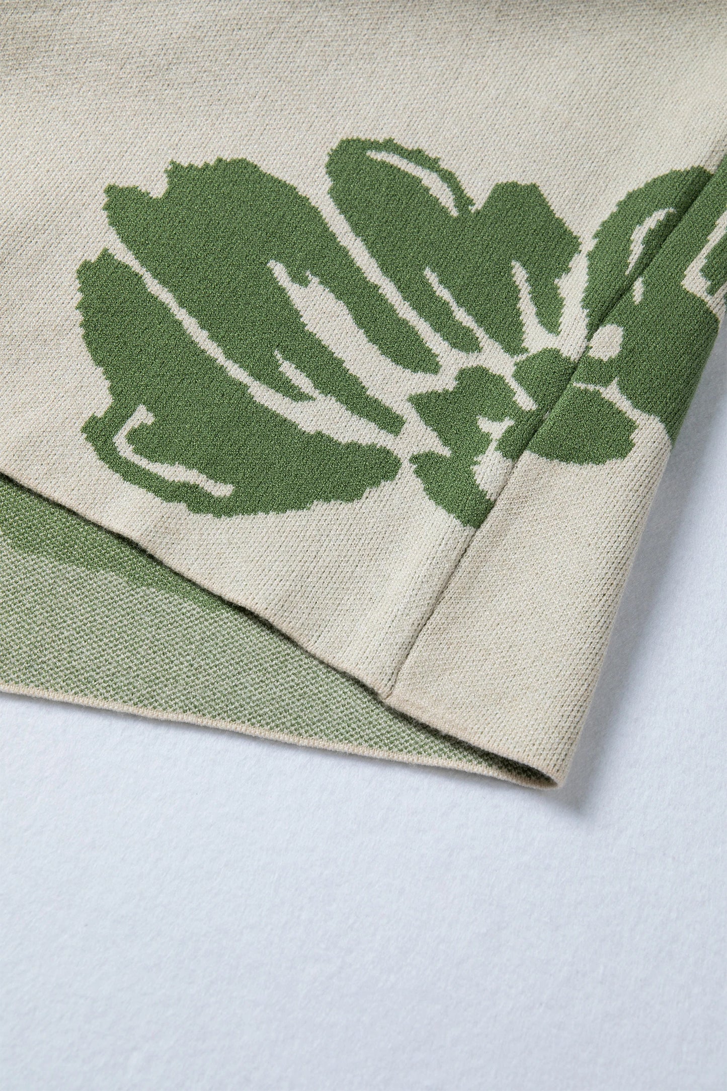 Bloom Knit Sweater - Olive Green Floral